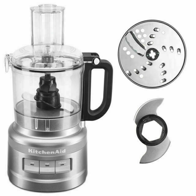 KitchenAid 7 Cup 3 Speed Food Processor – Contour Silver (RKFP0718CU)