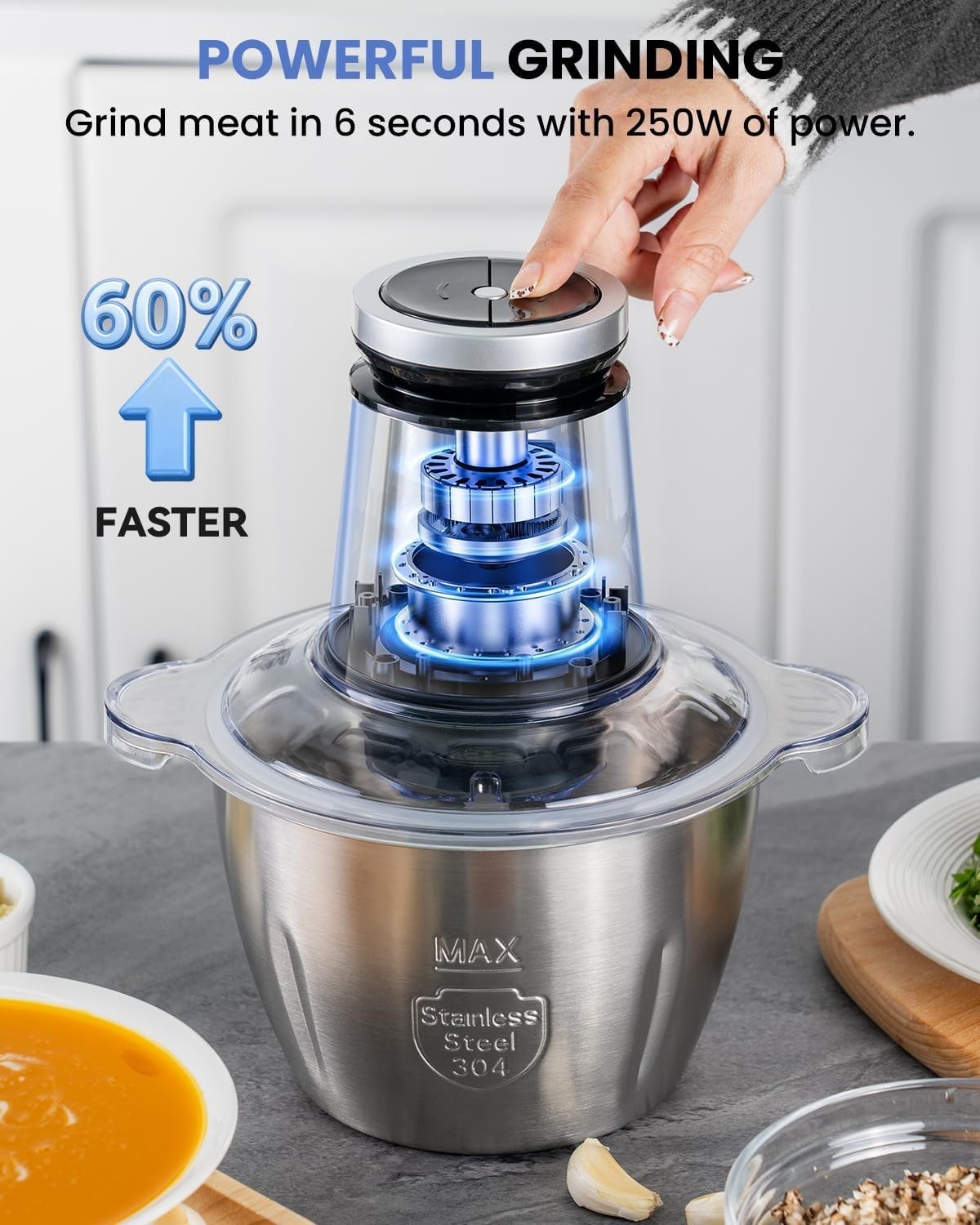 Stainless Steel Kitchen Food Processor