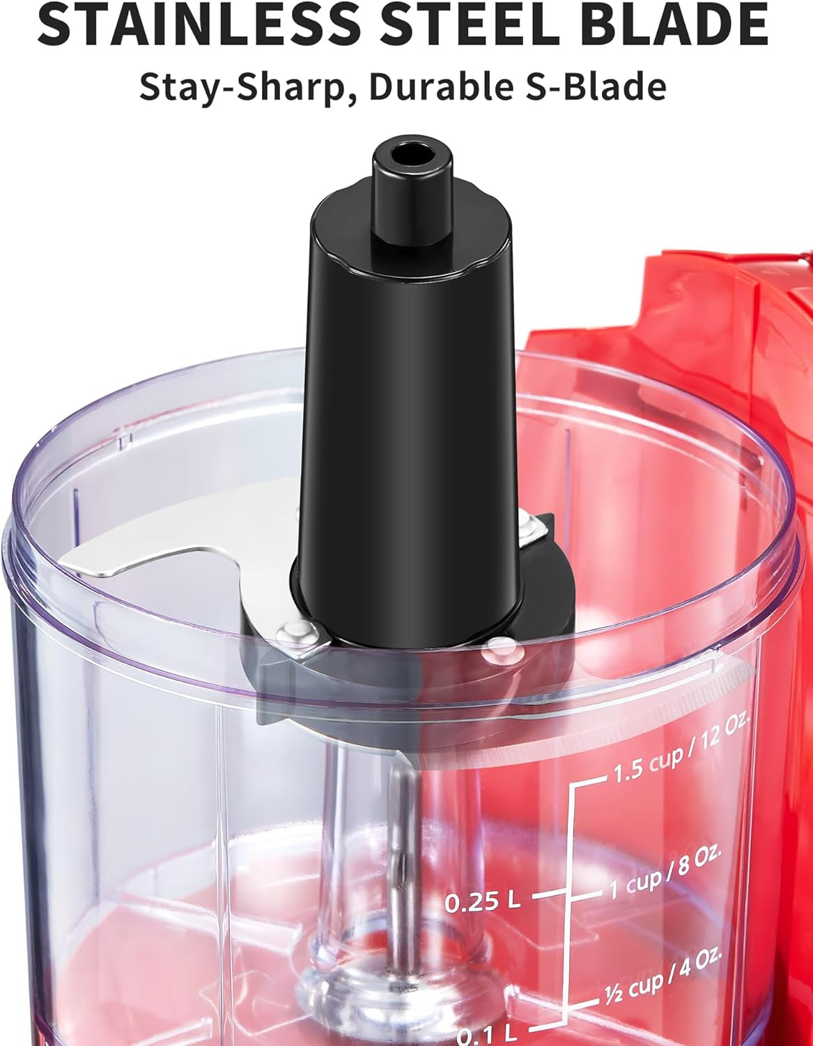1.5-Cup One-Touch Electric Food Chopper, 100W Mini Food Processor Meat Grinder,