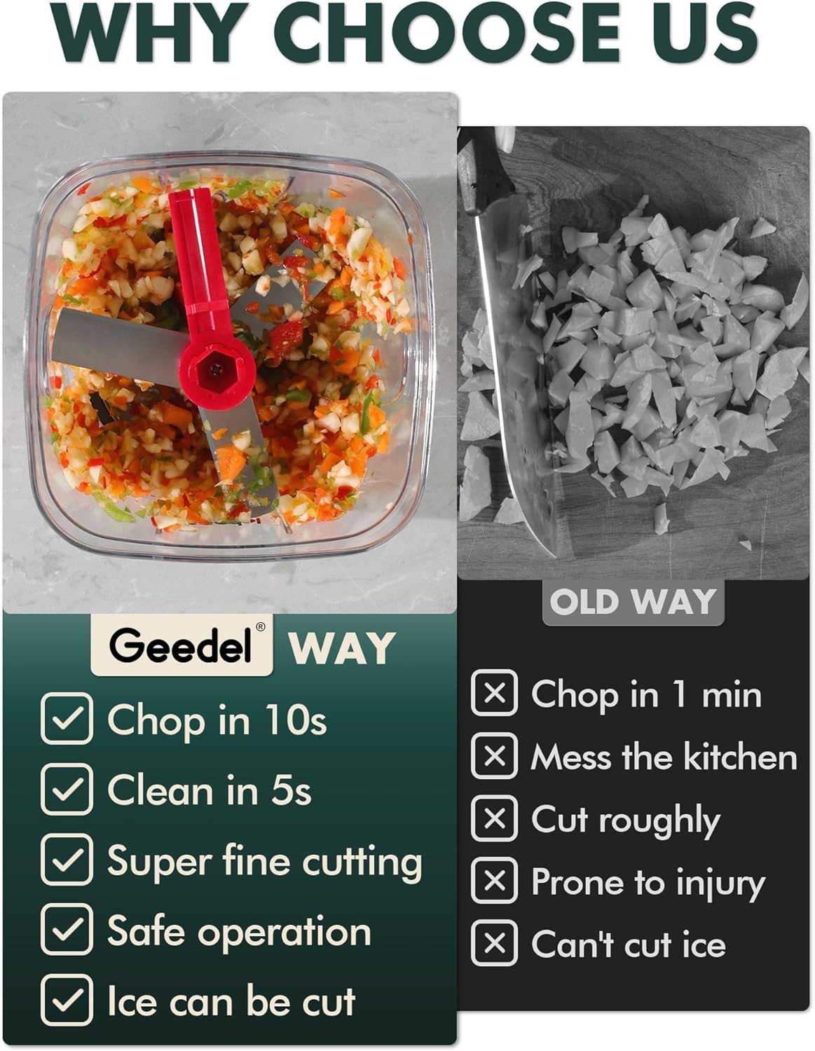 Red Manual Food Chopper, 2 Cup Vegetable & Fruit Cutter, Portable