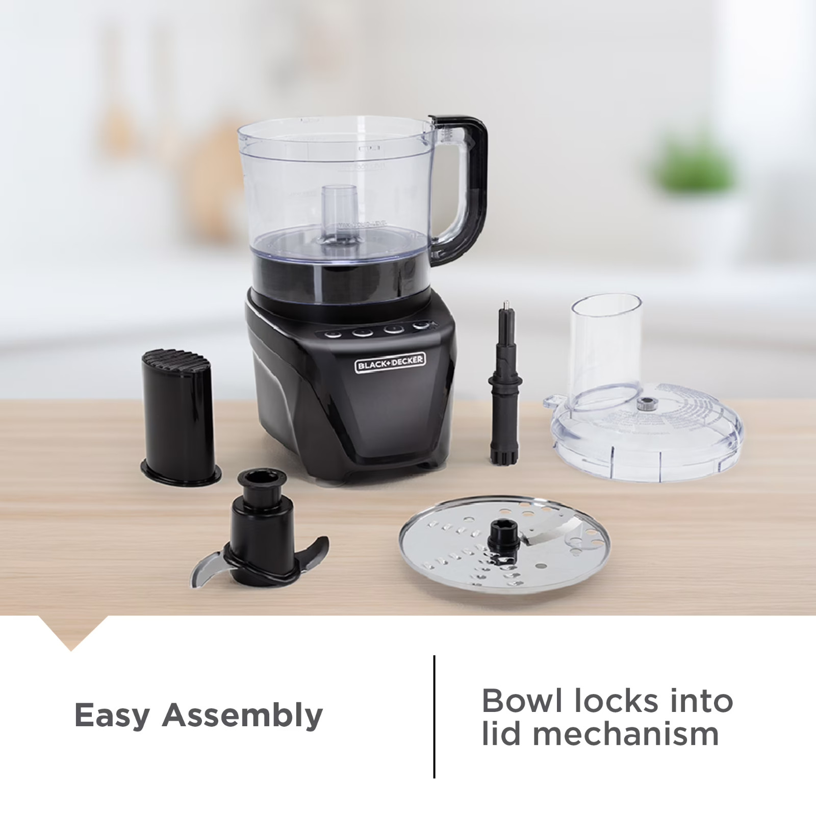 BLACK+DECKER 8-Cup Food Processor 850W 2 Speeds + Pulse FREE SHIP