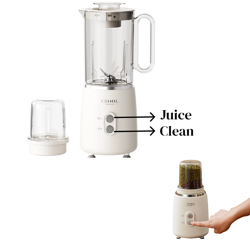 2IN1 Food Blender Portable Juicer Smoothie Maker Fruit Mixer Bean Grinder Mixer