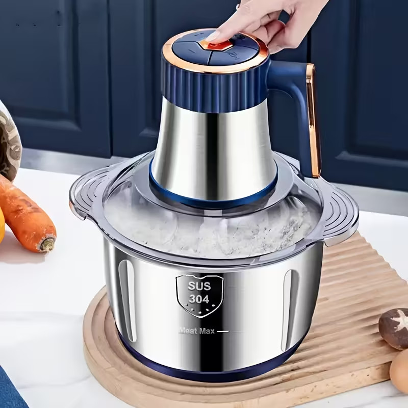 1.32gal Large Capacity Electric Food Processor & Meat Grinder – Heavy-Duty Stain