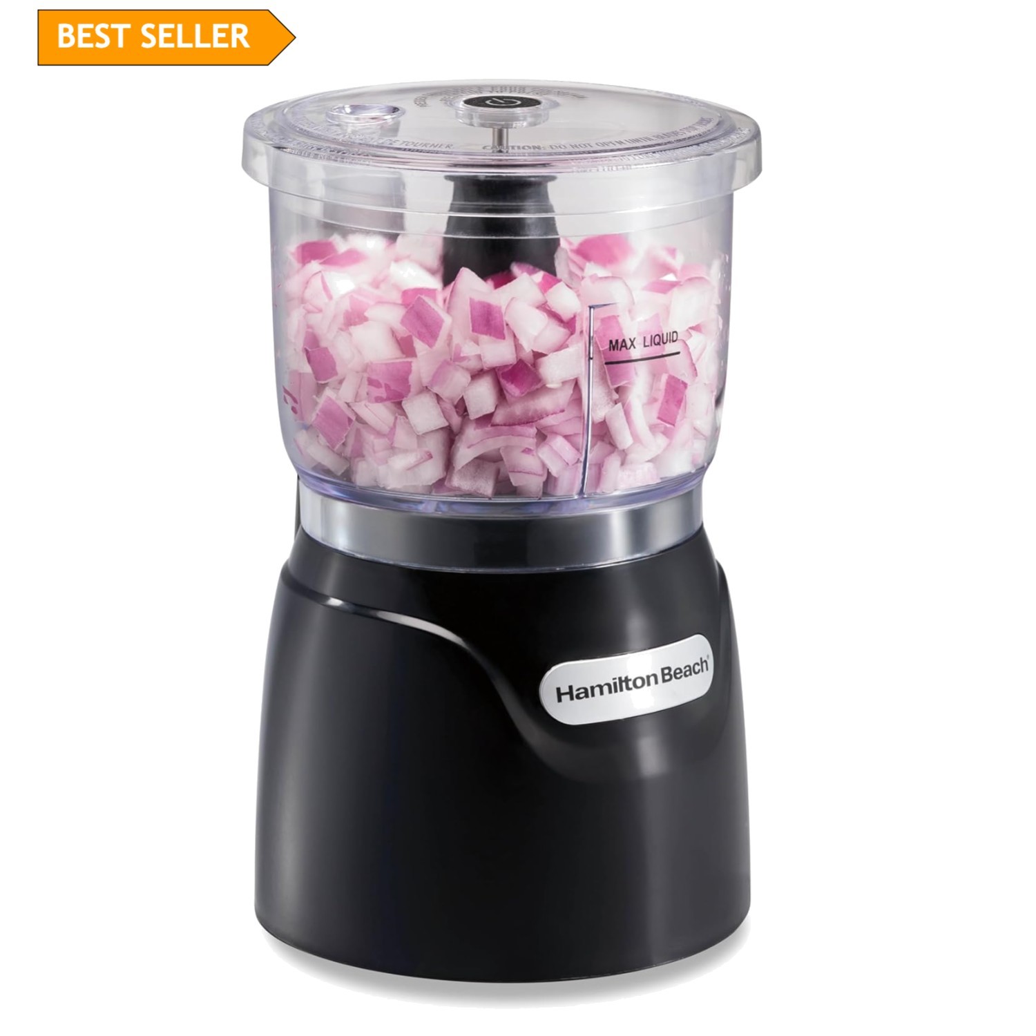 Effortless 3-Cup Electric Food Processor with Stainless Steel Blades, Black