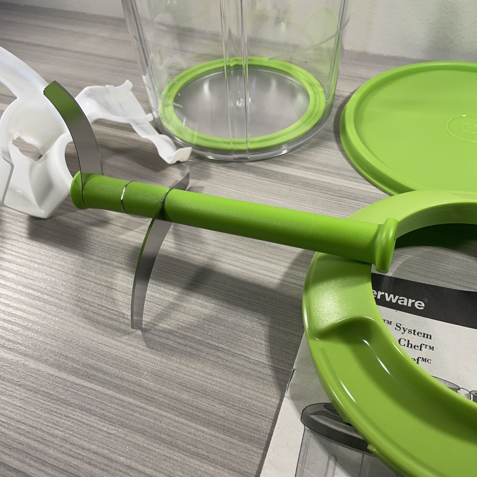 Tupperware Power Chef System Blade Mixer Paddle Margarita Green NIB New! READ