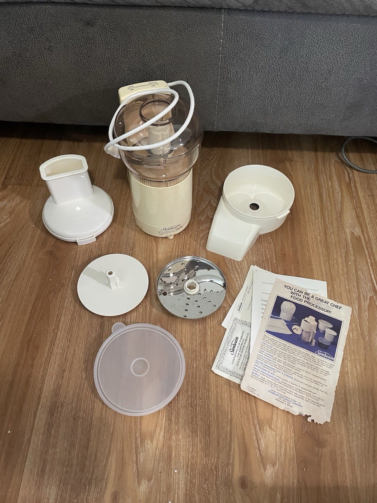 Vintage Sunbeam Oskar 14081 Food Processor Chopper Made in France Free Ship