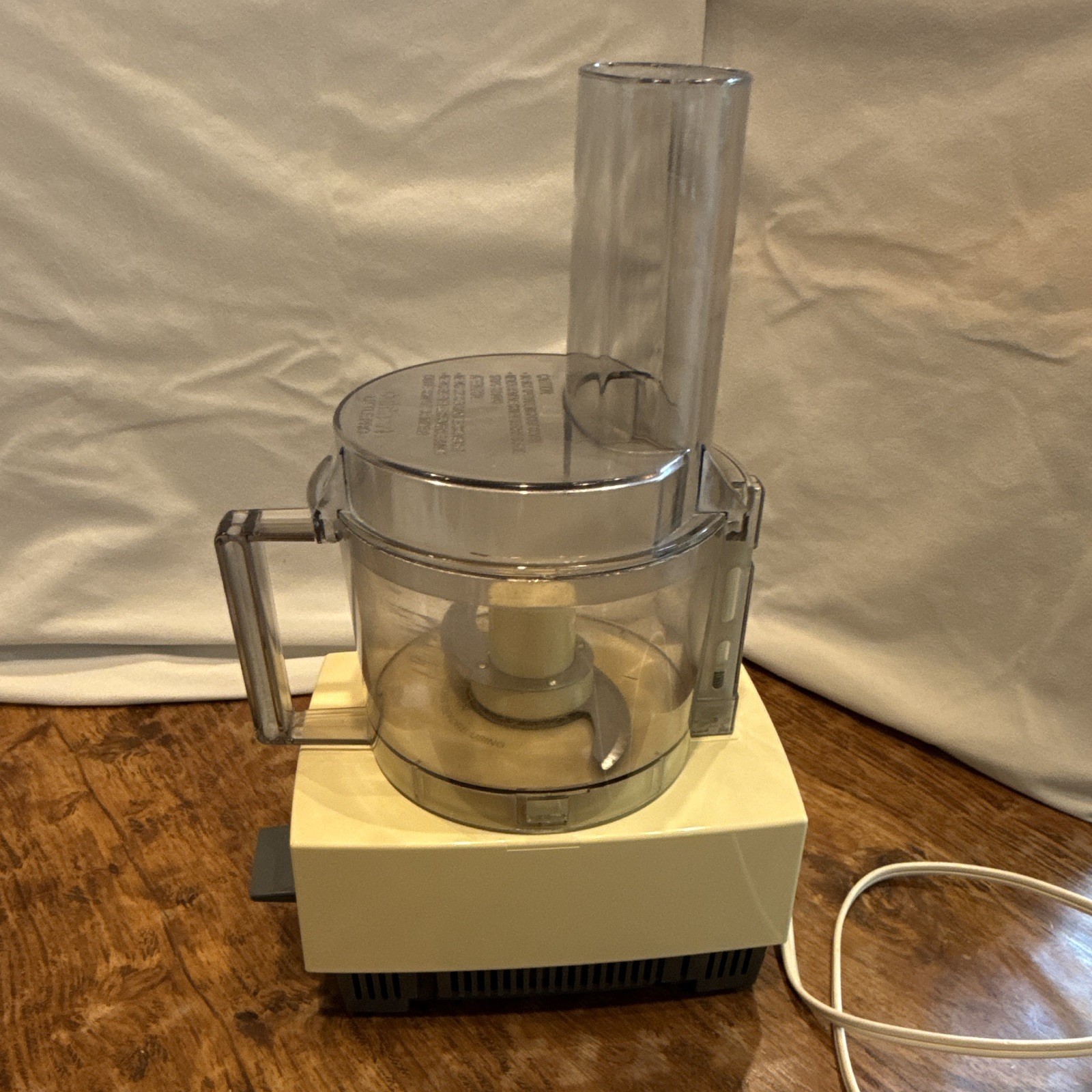 Vintage Cuisinart Little Pro Plus 3-Cup Food Processor Beige/Gray FREE SHIPPING