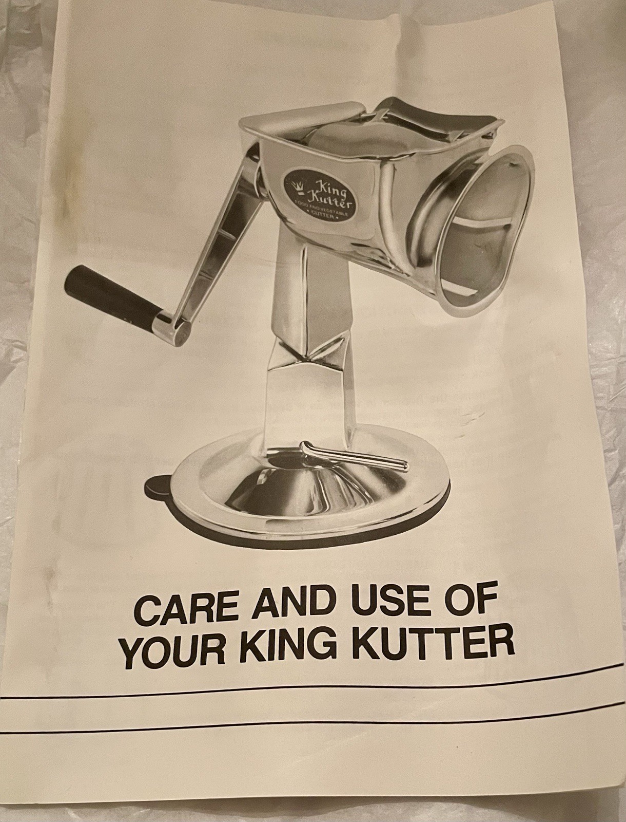 King Kutter Healthy Gourmet Kitchen Cutter Food Processor W/5 Cones Fruits Veg