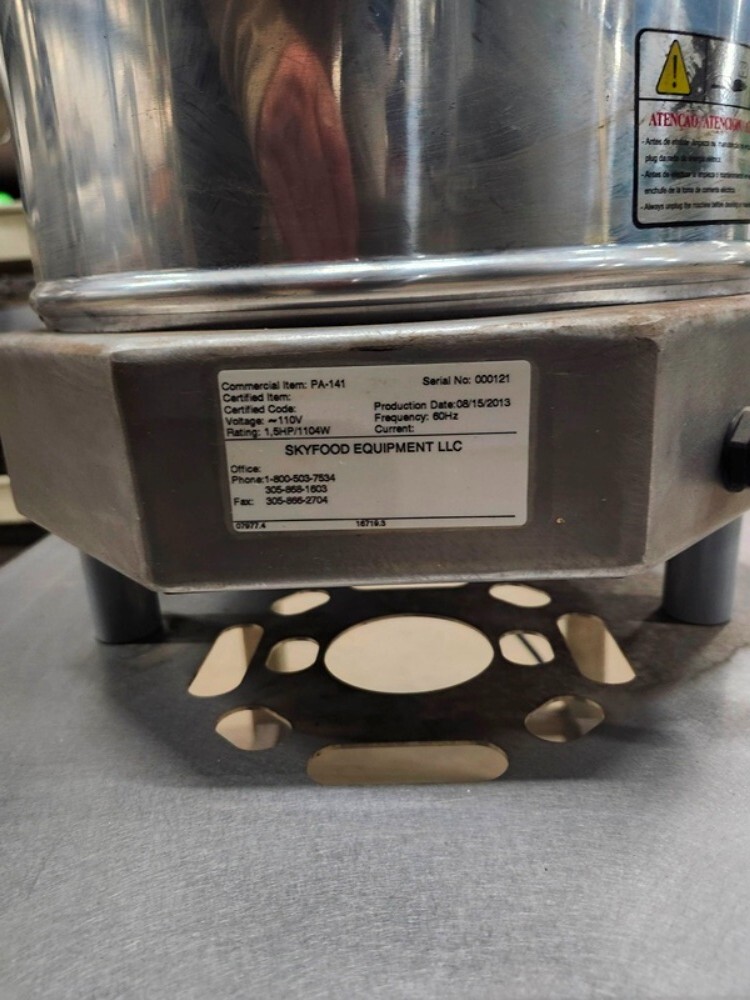 Skymsen Mdl. PA-141 Stainless Steel Food Processor
