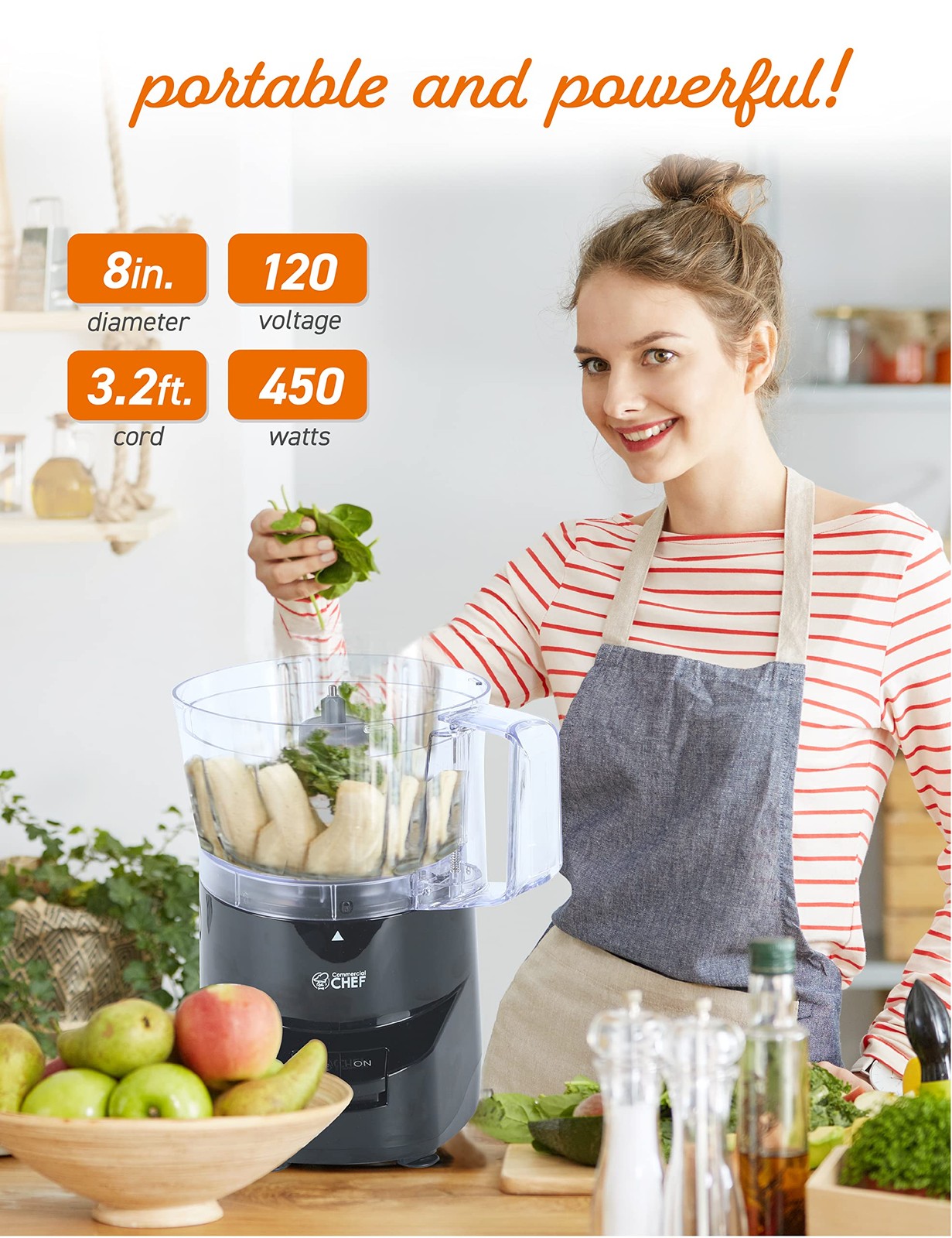 Commercial CHEF CHFP4MB 4-Cup Food Processor