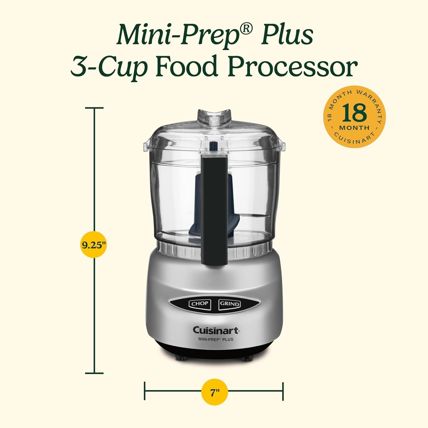 Cuisinart Mini Prep Plus Food Processor 24oz Stainless Blade