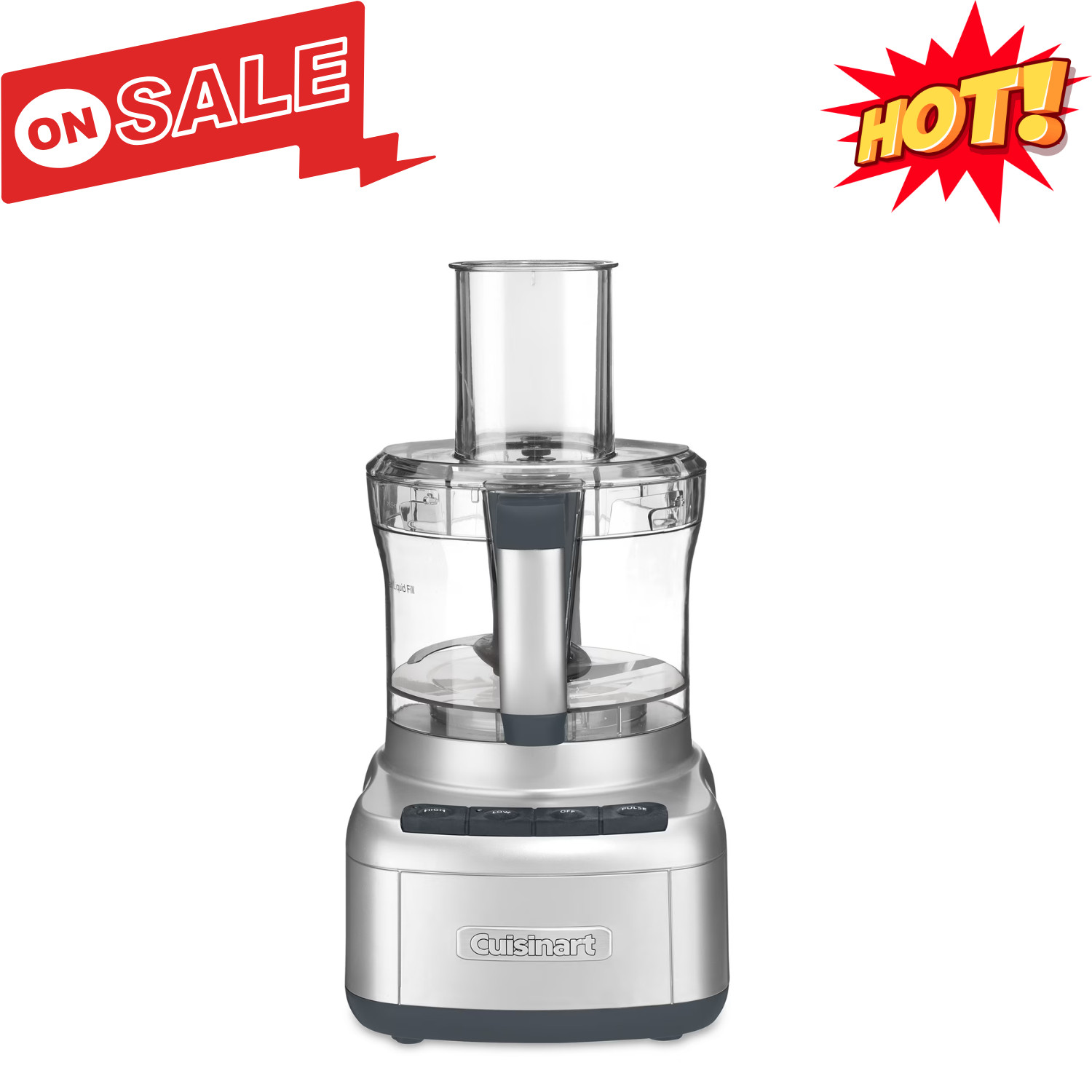 Cuisinart Elemental 8-Cup Food Processor Silver Kitchen Vegetable Chopper