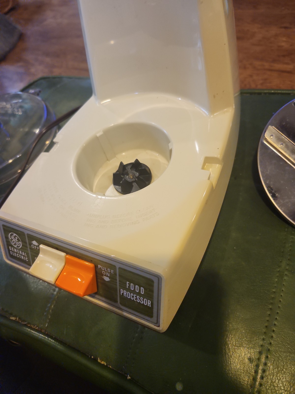 1970s General Electric Food Processor GE FP1 Wood Grain Tested Excellent READ