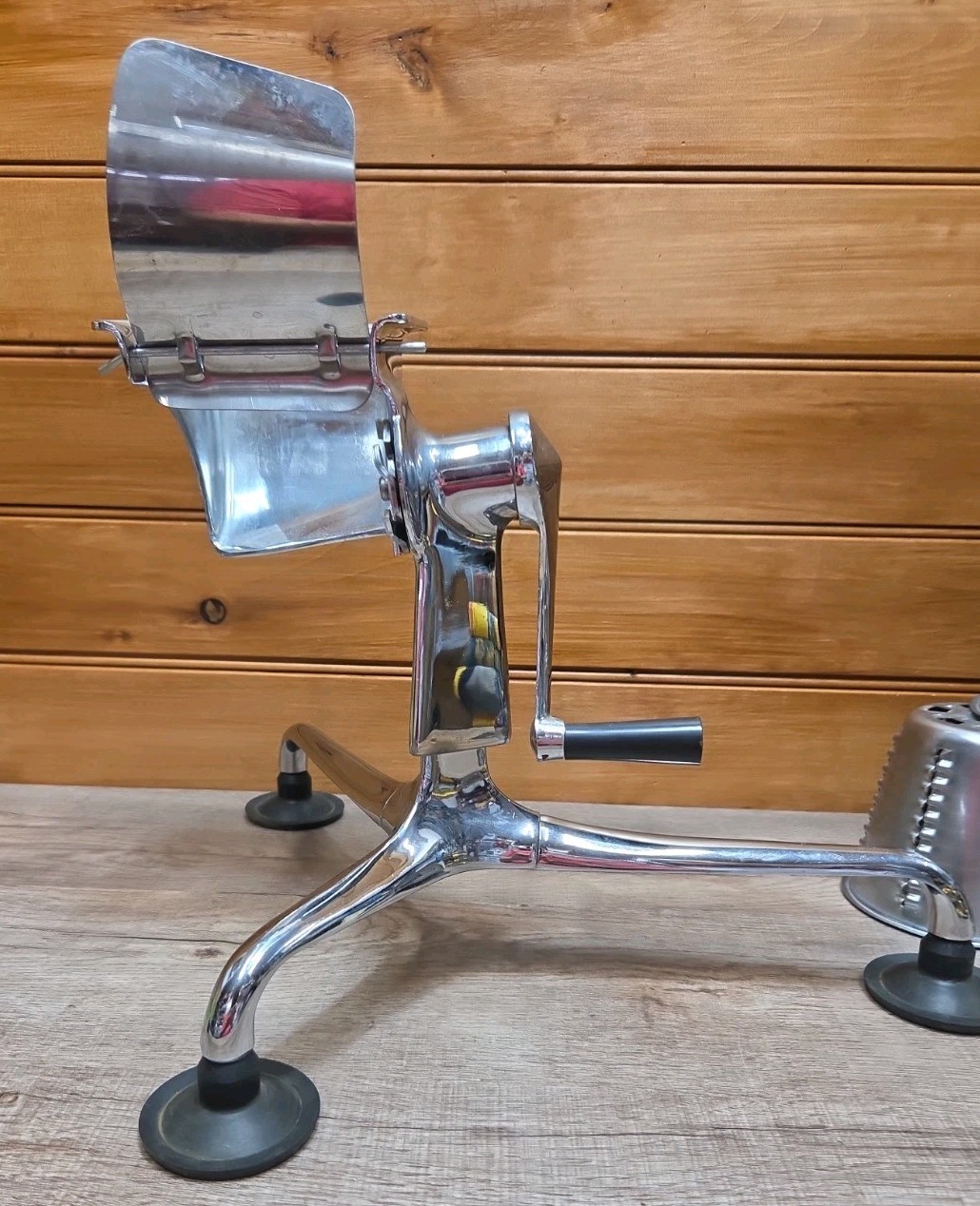 Saladmaster Food Processor With Stand And 5 Cone Attachments & Shield As Shown