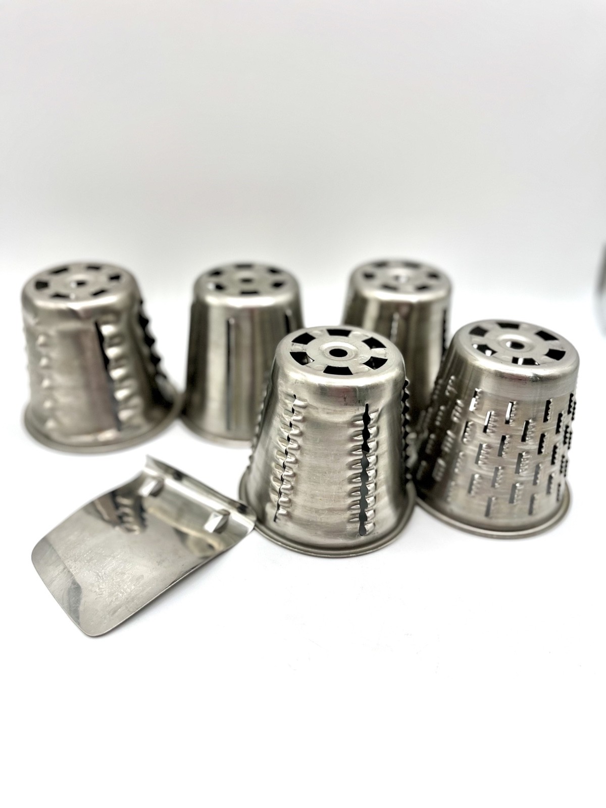 Stainless Steel Replacement Cones Set 5 Food Processor Slicer, Shredder, Grater