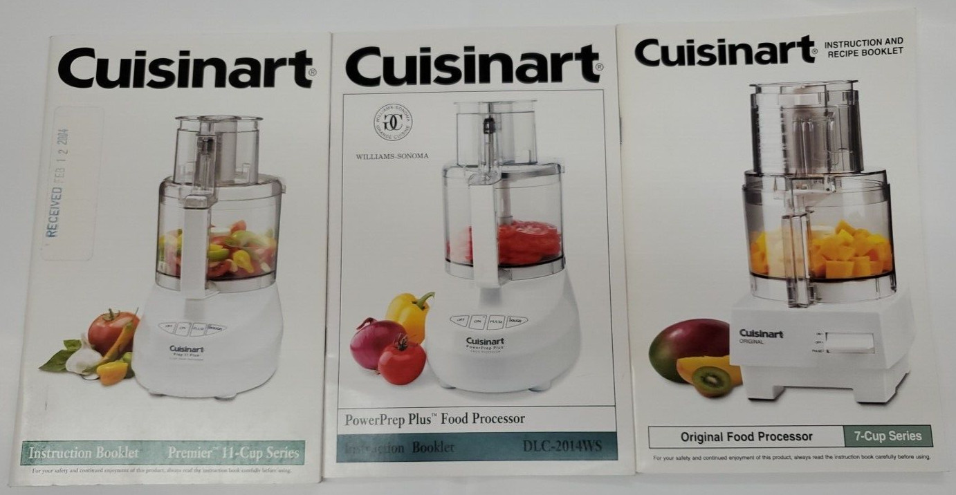 Cuisinart Food Processor Instruction & Recipe Booklet Power Prep 11 Original