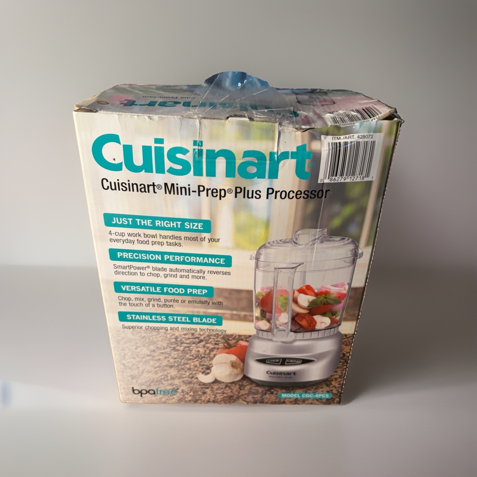 Cuisinart Mini-Prep Plus CGC-4PC5 4-Cup Stainless Steel Food Processor