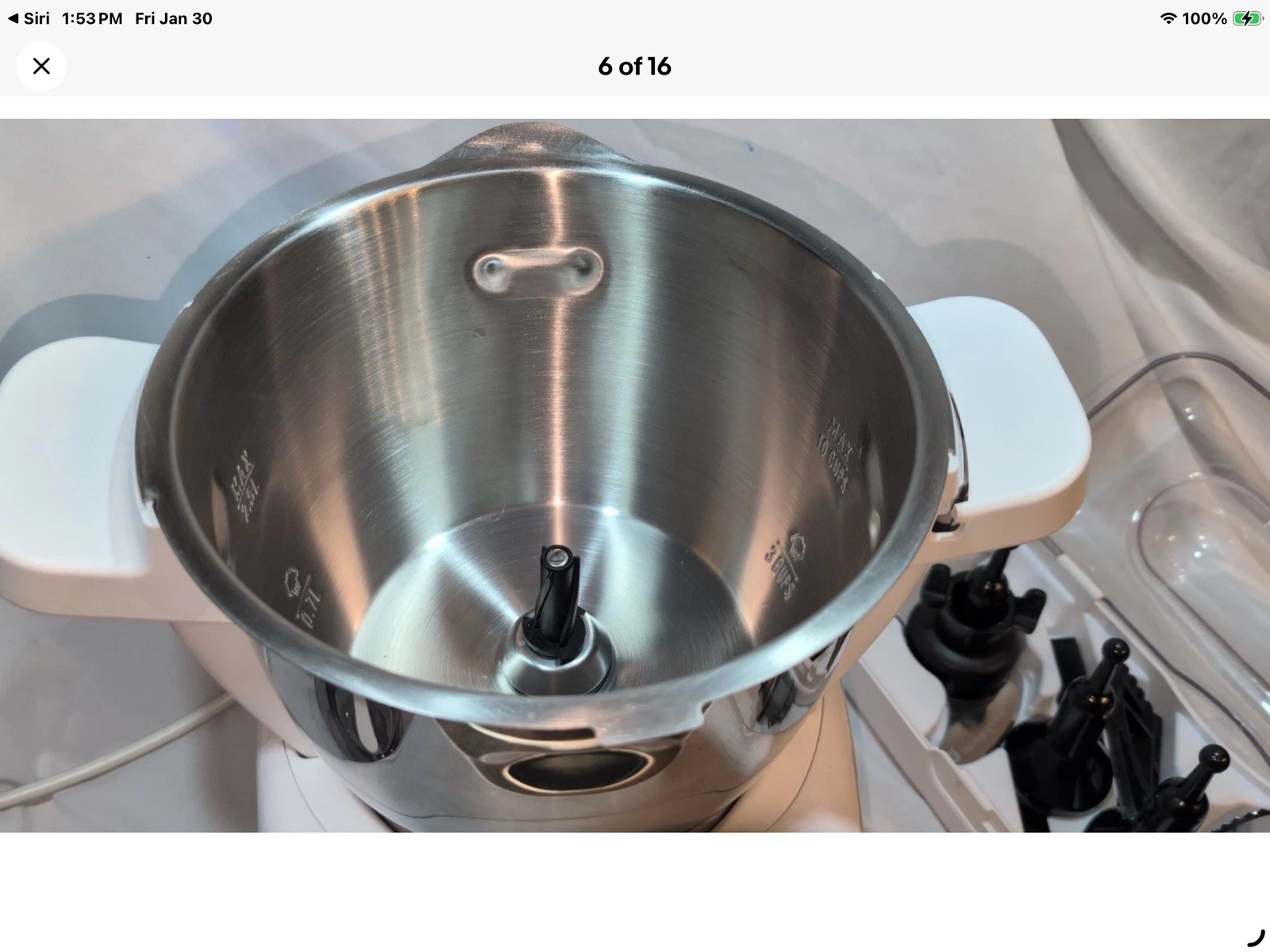 All-Clad Prep&Cook Cooking Food Processor HP5031 White With Steamer Basket Blade
