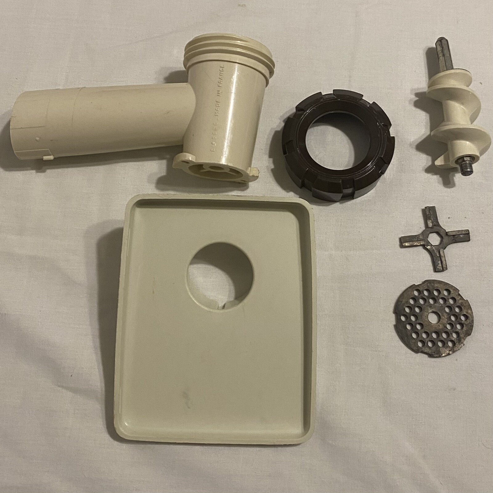 Vintage Moulinex Food Prep Machine Grinding Attachment w Fine Grinding Disk