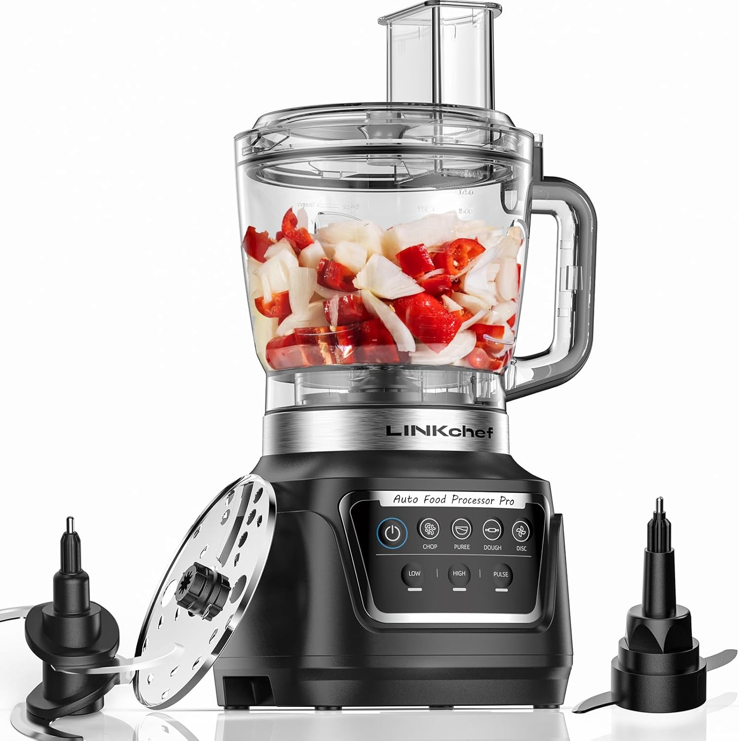 Linkchef Food Processor 68 Oz, 700W Electric Vegetable Chopper with 4 Functions