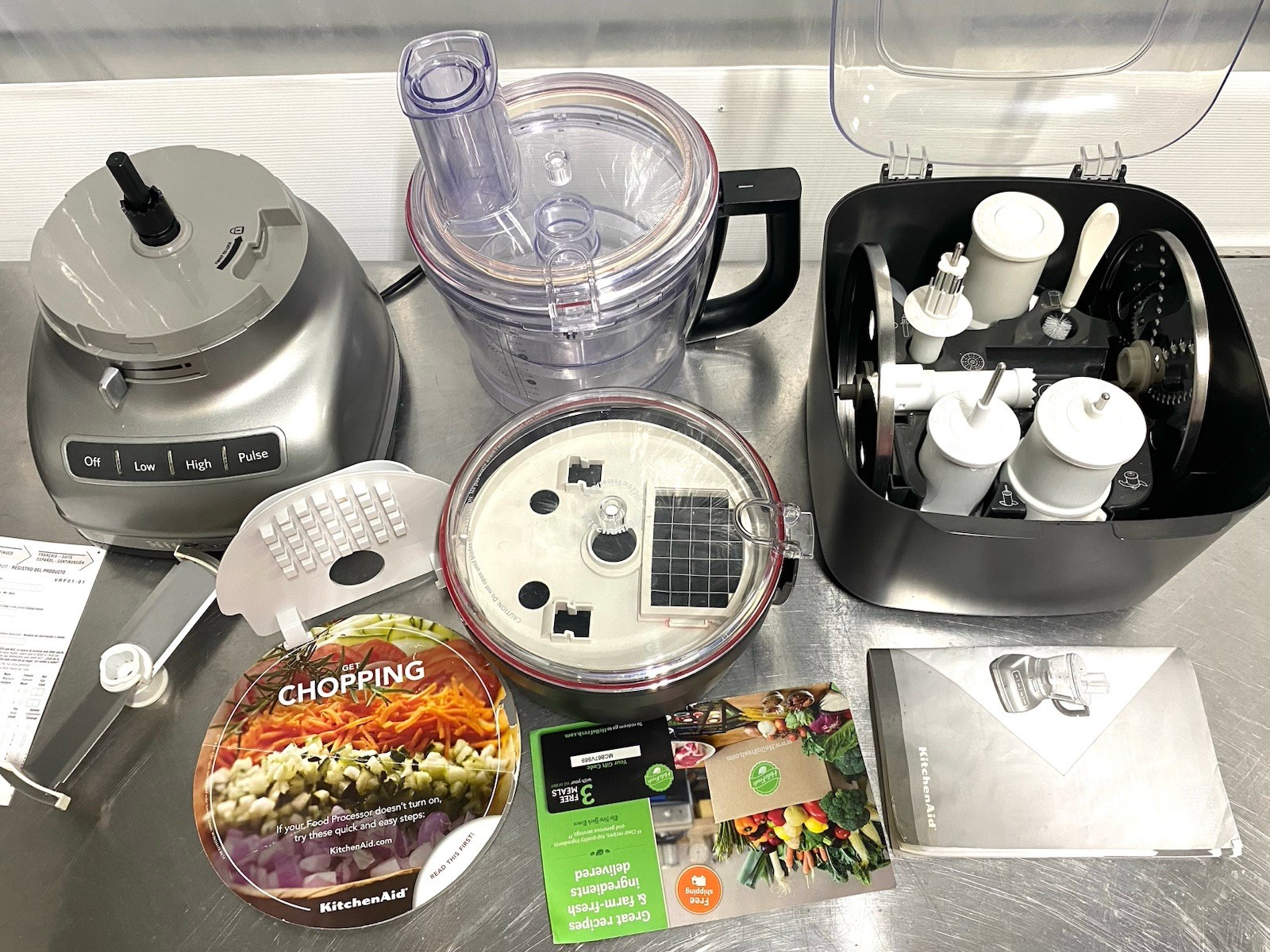 KitchenAid 14-Cup Food Processor Kit Contour Silver KFP1466CU