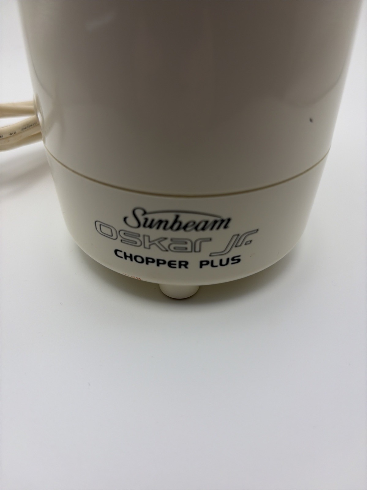 Sunbeam Oskar Jr Chopper Plus Mini Food Processor 14131 White TESTED & WORKING!