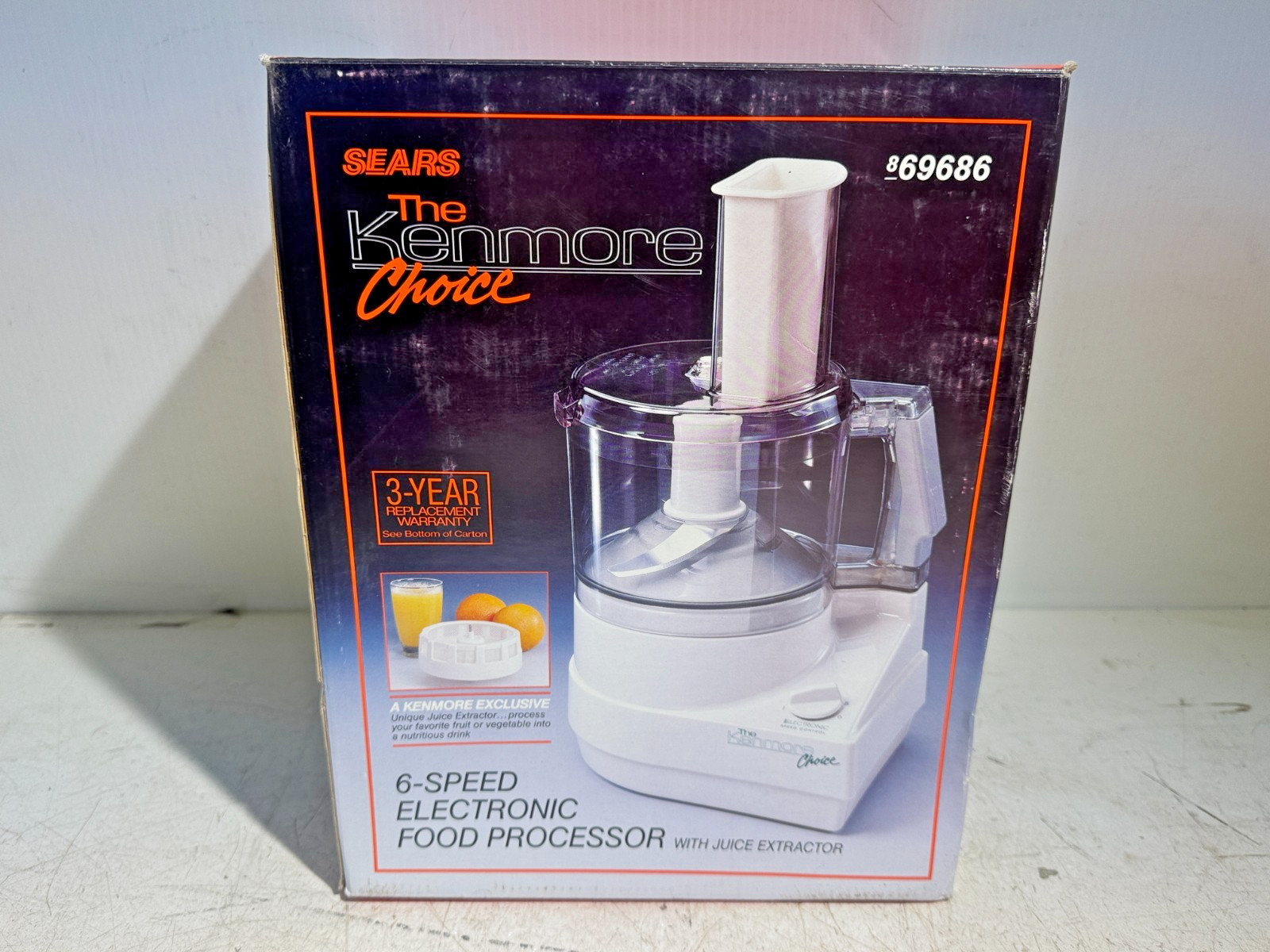 Vintage Sears Kenmore 6 Speed Electronic Food Processor – 69686 – New In Box