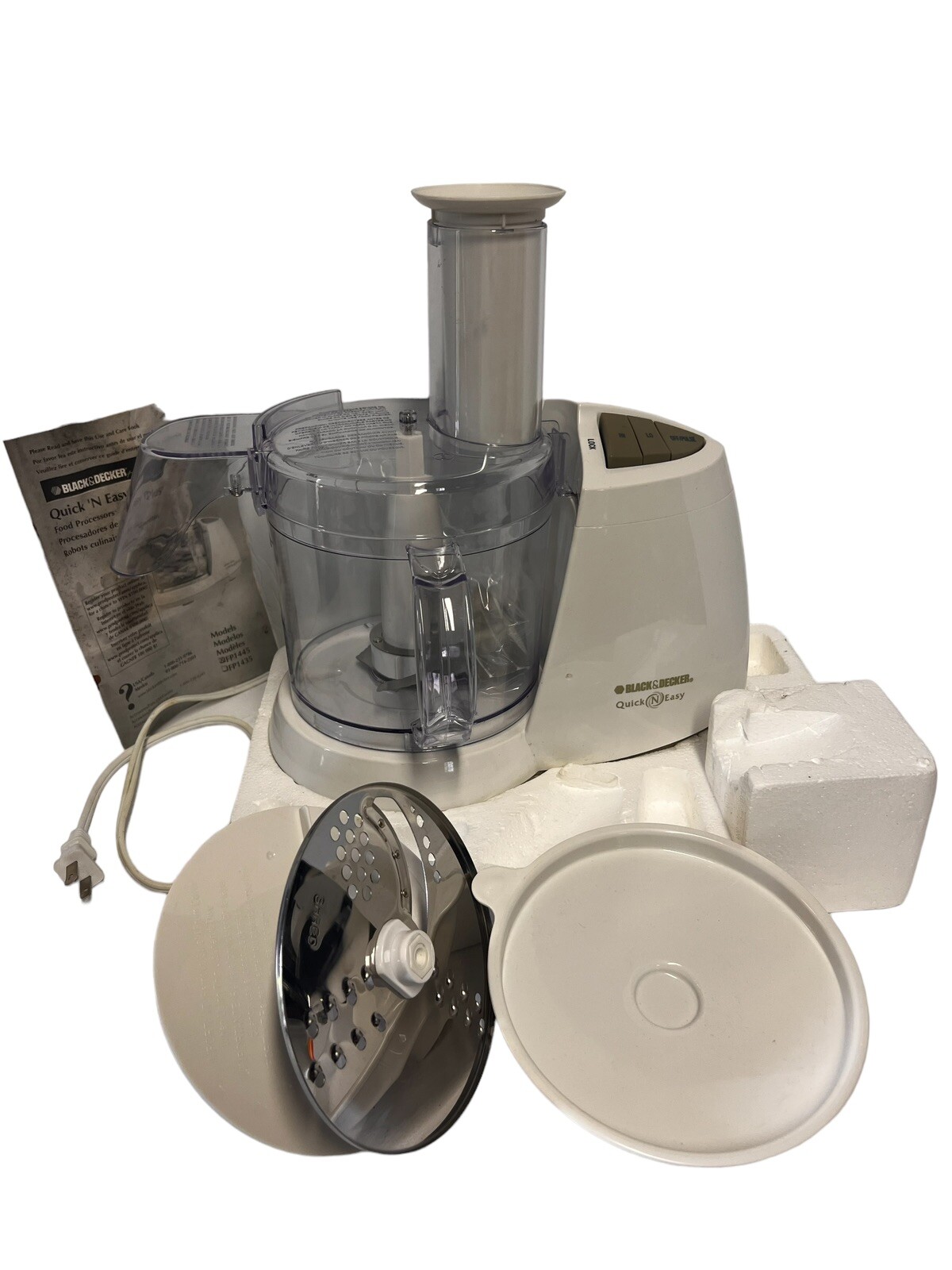 Black & Decker FP1445 Quick ‘N Easy Plus 8-Cup Food Processor ￼OB Never Used