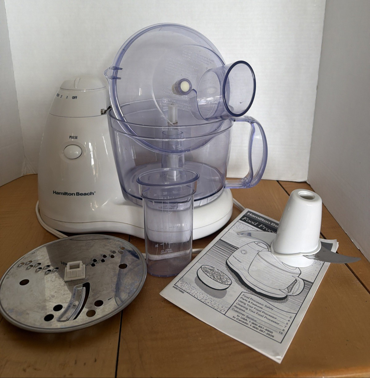 Hamilton Beach Food Processor Model 70550 White Tested Works