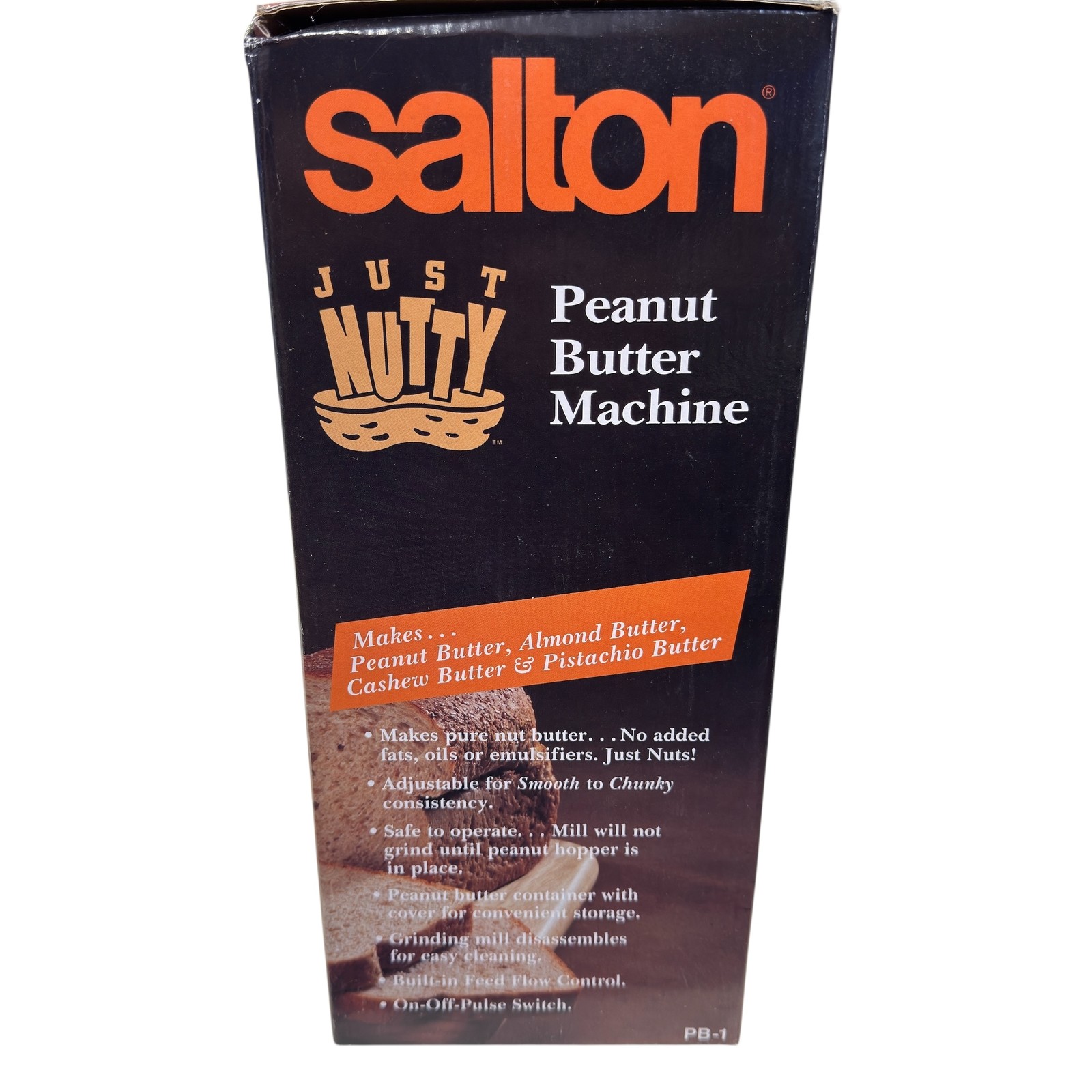 Vintage New! Salton Just Nutty PB-1 Peanut Butter Machine Maker Nut Butter