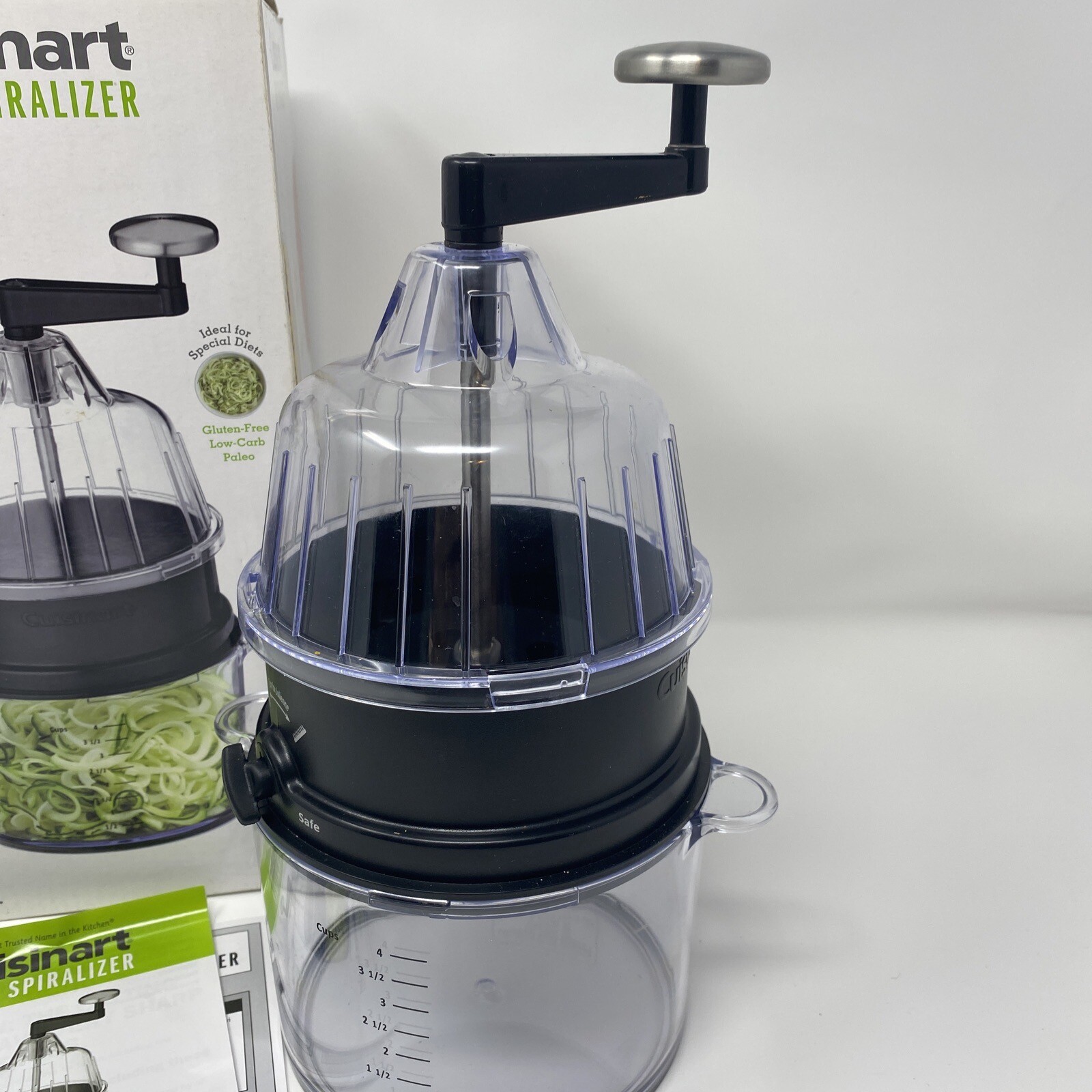 CUISINART Food Spiralizer 4 Cup Low Carb Gluten Free Paleo Diets CTG-00-SP14 Box