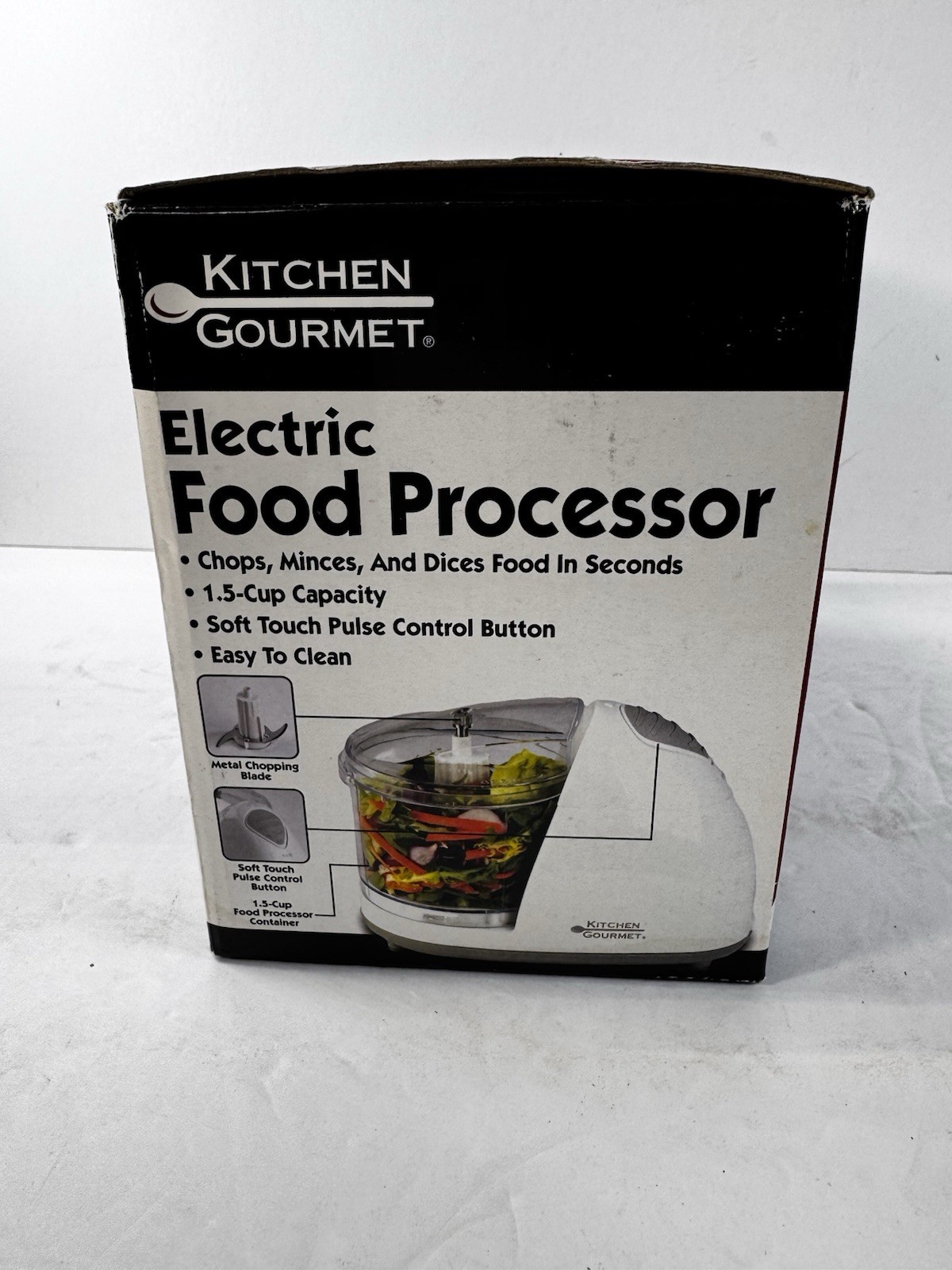 Electric Food Processor Kitchen Gourmet 1.5 Cup Minces Chops Dices Works Great