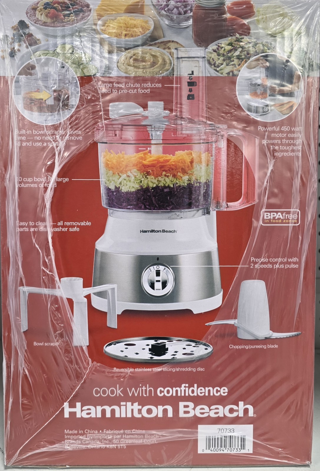 Hamilton Beach 10 Cup Food Processor Bowl Scraper 70733 Dishwasher-Safe Parts