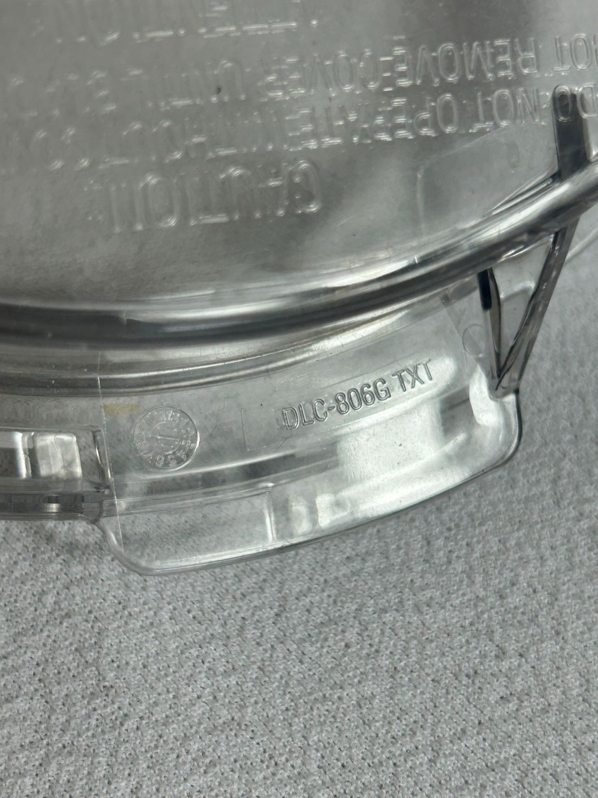 Cuisinart Food Processor Replacement Lid w/ Cap DLC-806G TXT – LID & CAP ONLY
