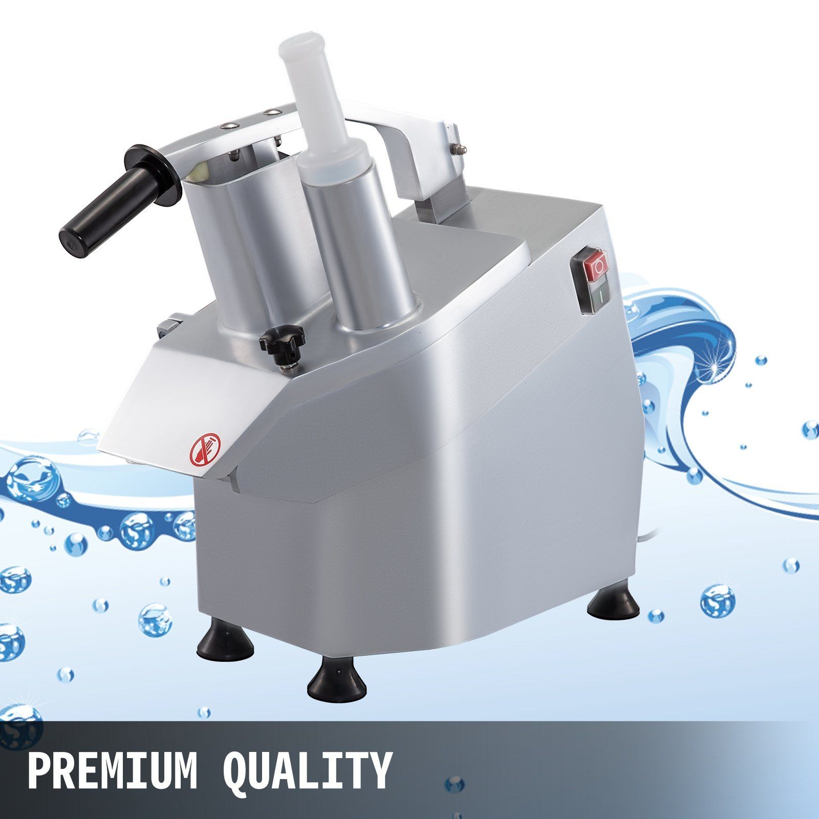 Commercial Grade Food Processor 550W 1600RPM 2 Hoppers 6 Blades Stainless