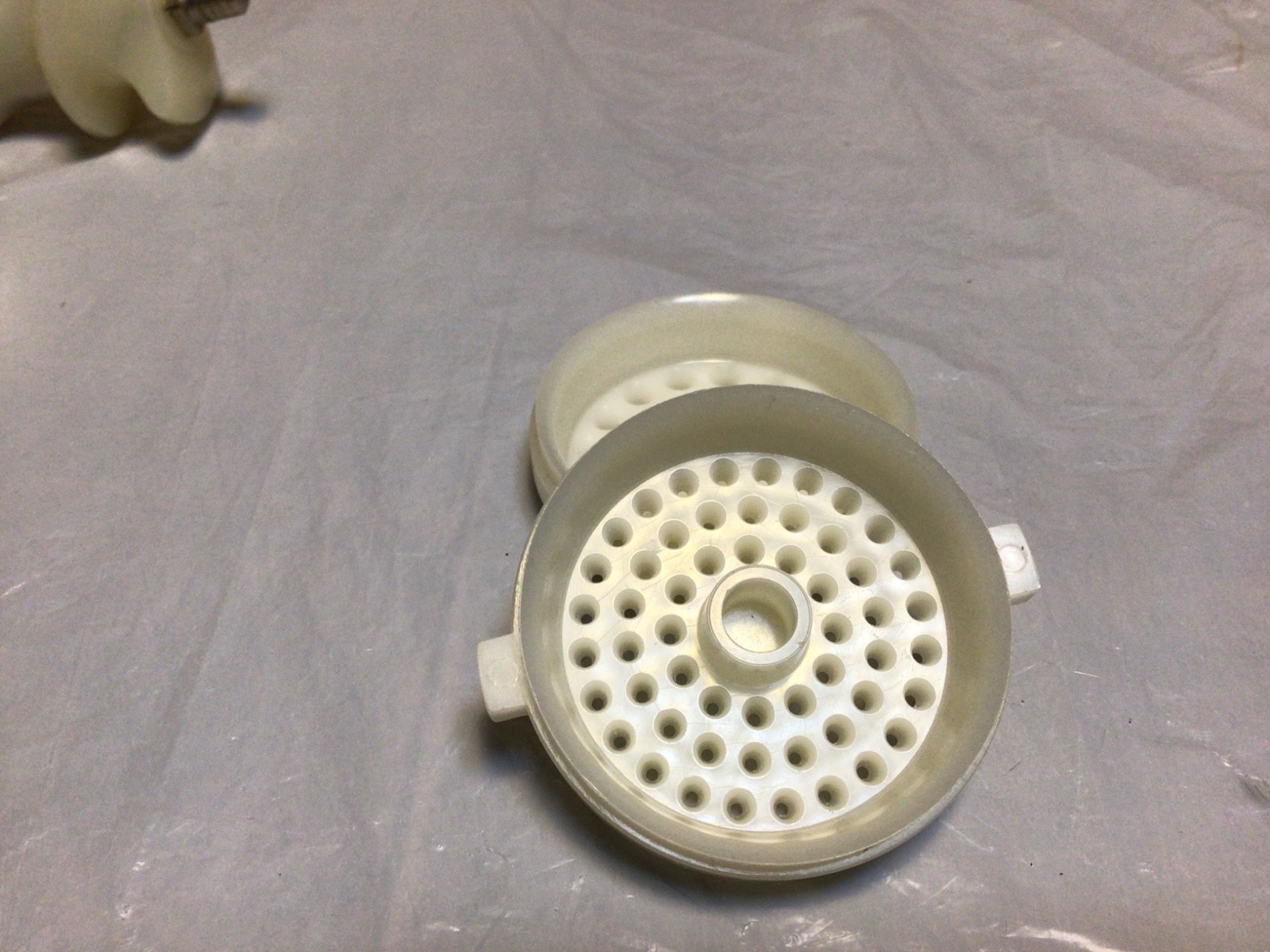 Vtg Oster Kitchen Center Food Grinder Head & Pasta Making Accessories W/ Book