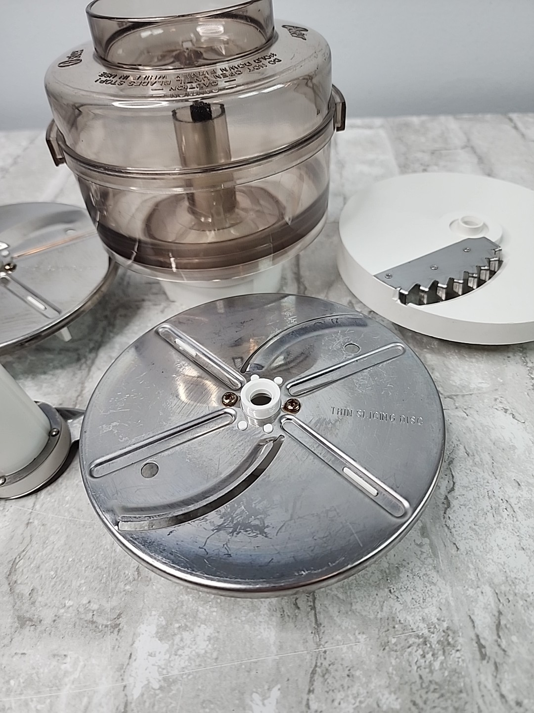 Vintage Oster Regency Kitchen Center Food Processor Work Bowl Lid Blades USA