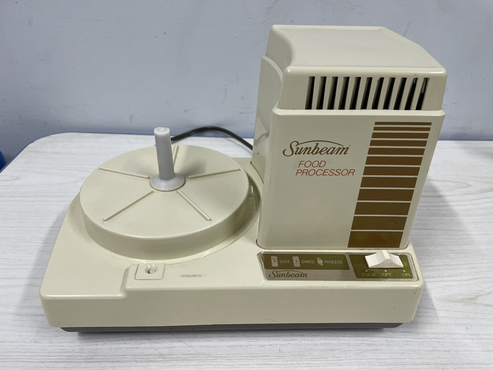 Vintage Sunbeam Mixmaster Food Processor Base Model 14056 Catalog 1456 Working!