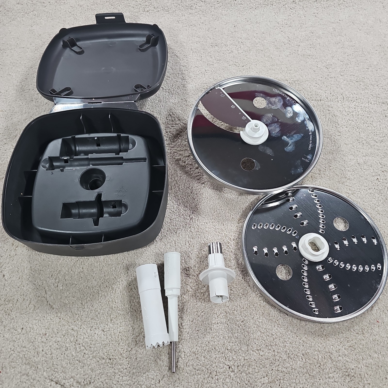 Kitchenaid 13 Cup Food Processor Disc Kit Slicer + Medium Shredding w/ Case OEM
