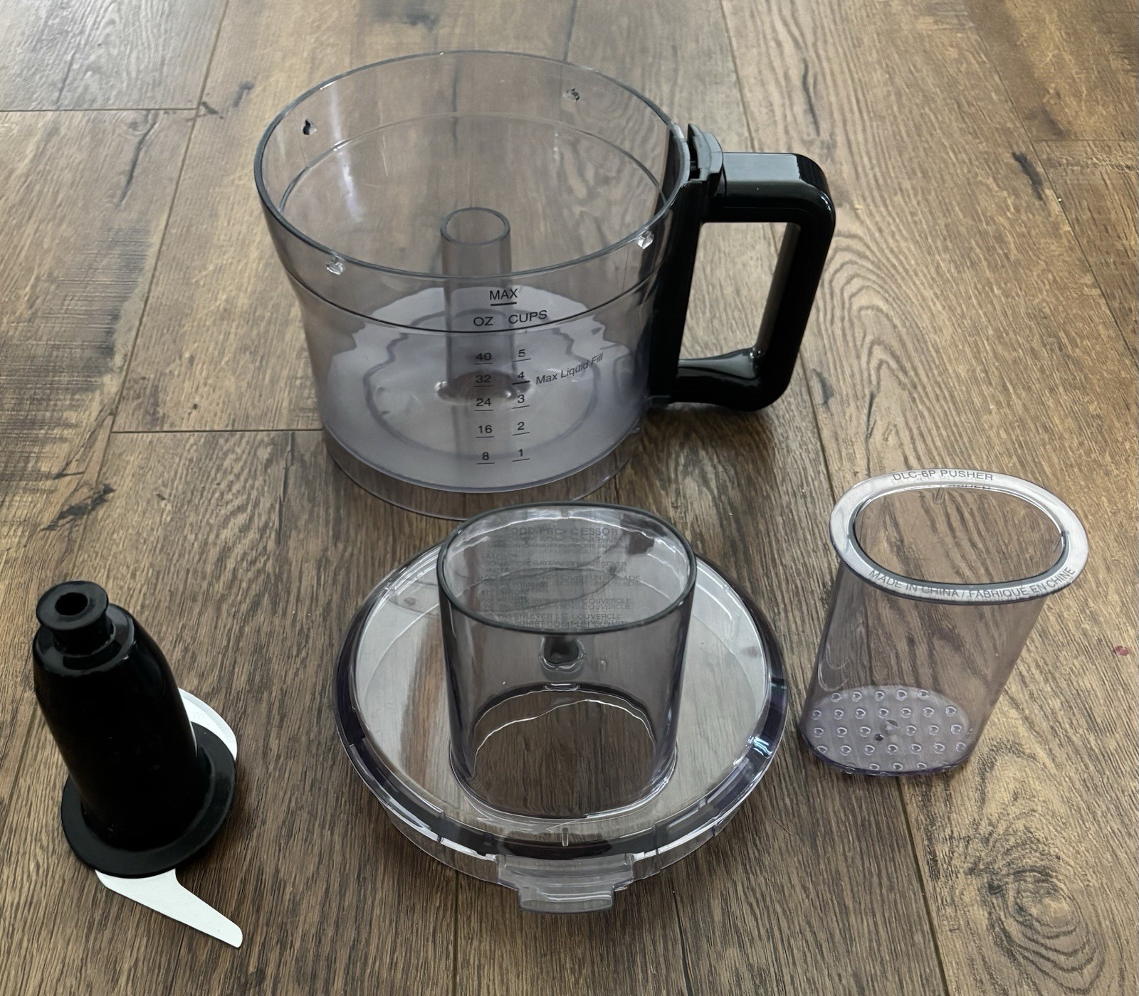 Cuisinart DLC-6WB Food Processor Replacement Work Bowl Lid Pusher And Blade