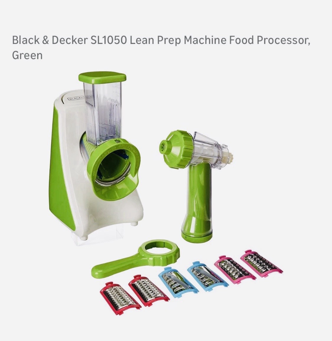 Black And Decker Lean Green Prep Machine Food Processor With Frozen Dessert Atch
