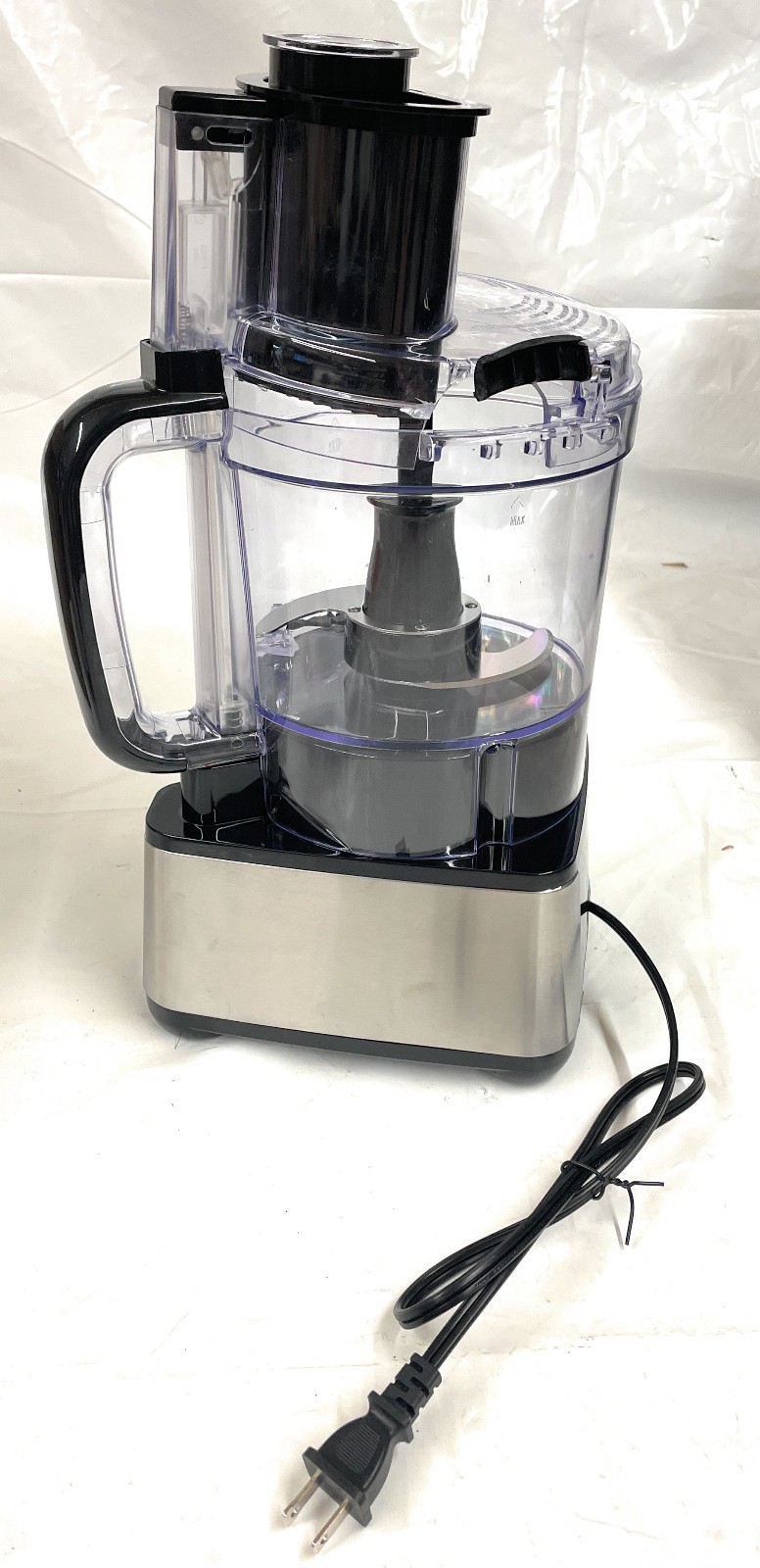 Hamilton Beach 12-Cup Stack & Snap Food Processor, Black, 70725AG, AS-IS!
