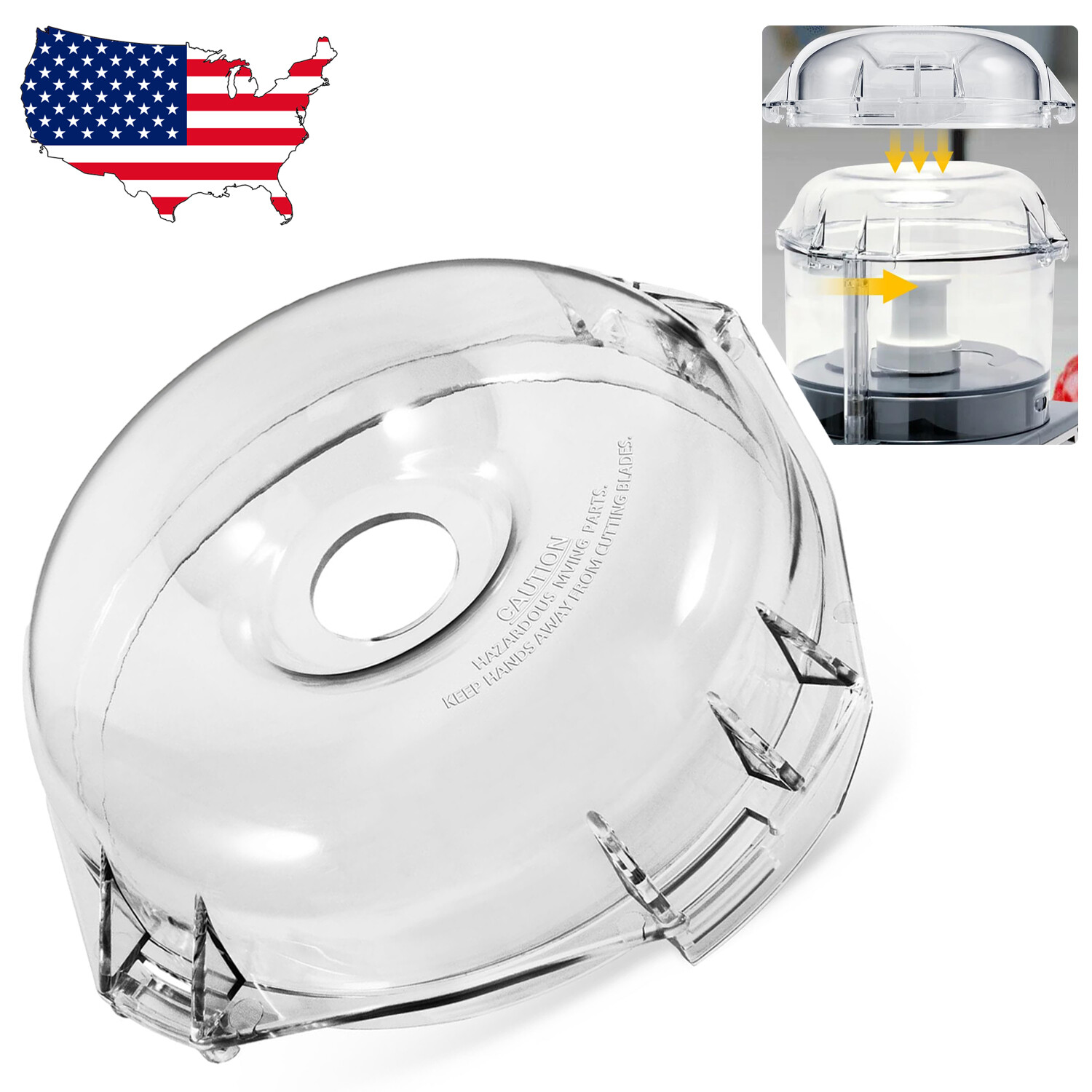 Cutter Bowl Lid 106458S for Robot Coupe R100B, R100BCLR, R101B, R2, R2B, R2U