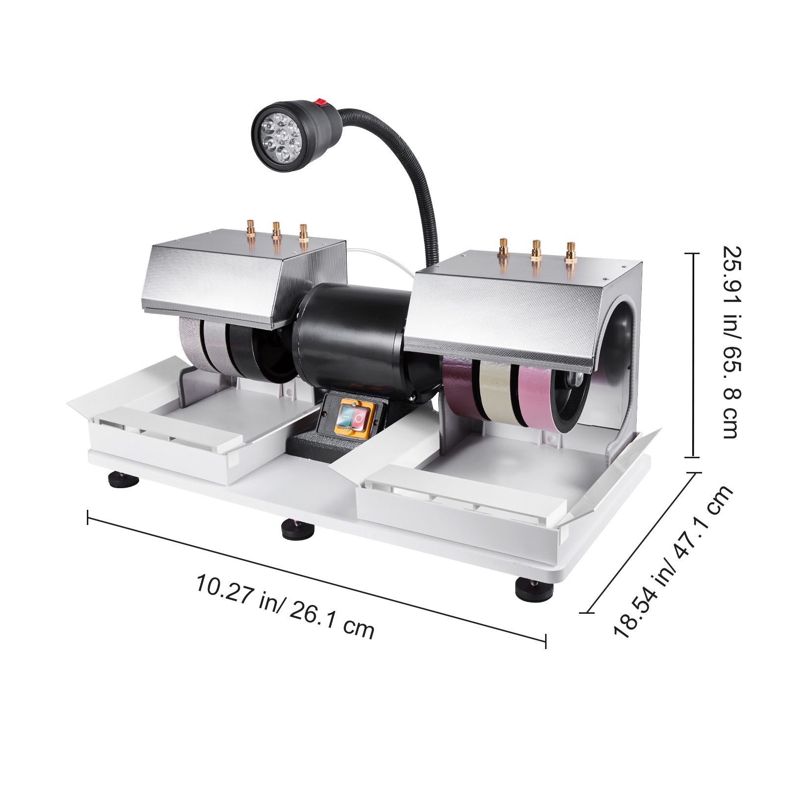 110V Commercial Food Processor 2 Feeding Holes, 550W Electric Vegetable Slicer