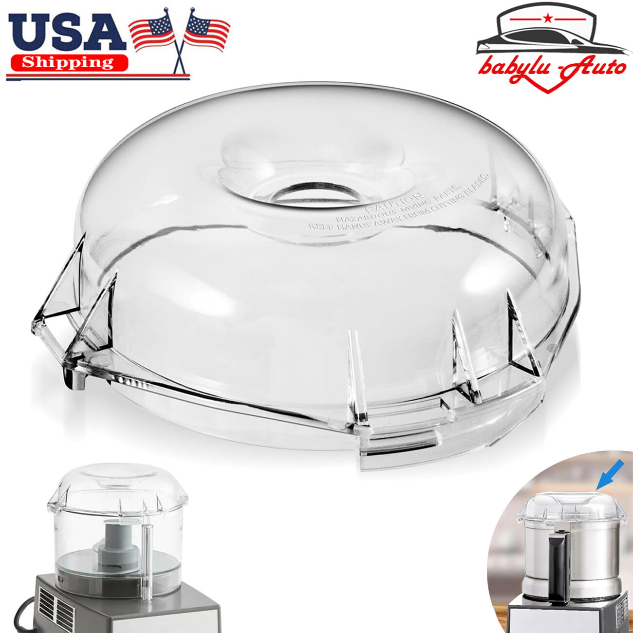 106458S Cutter Bowl Lid for Robot Coupe R100B R100BCLR R101B R2 R2B R2 Dice