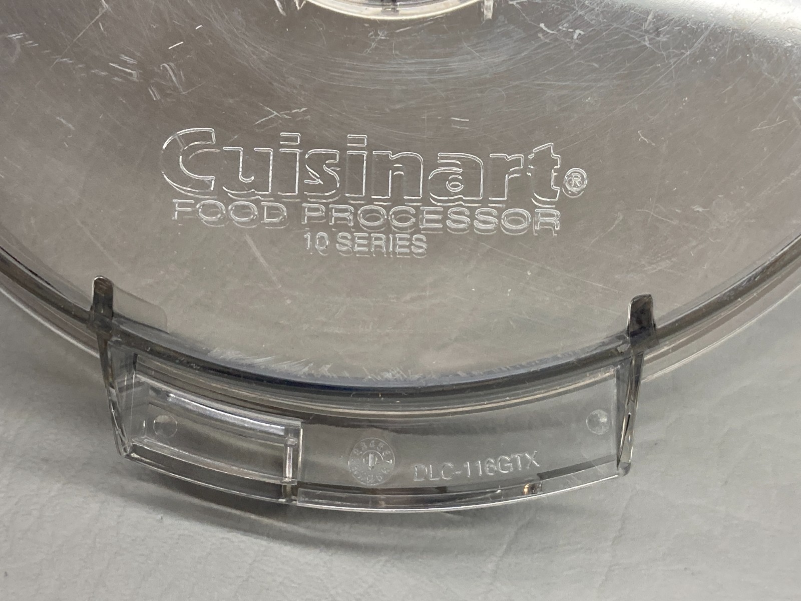 Cuisinart Pro Classic Food Processor Flat Lid Cover w/ Cap DLC-116GTX 10 Series