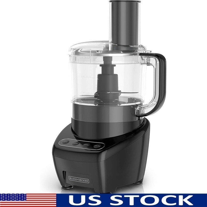 8 Cup Food Processor Easy Assembly S Blade Touchpad Controls Slice Shred New