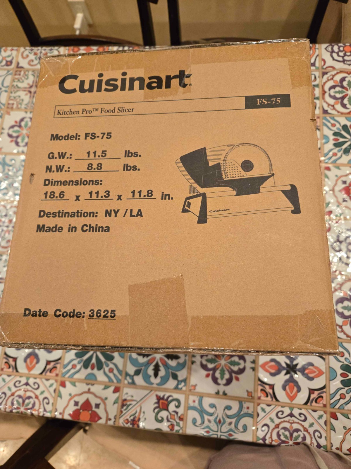 Cuisinart FS-75 Kitchen Pro Food Slicer, Gray