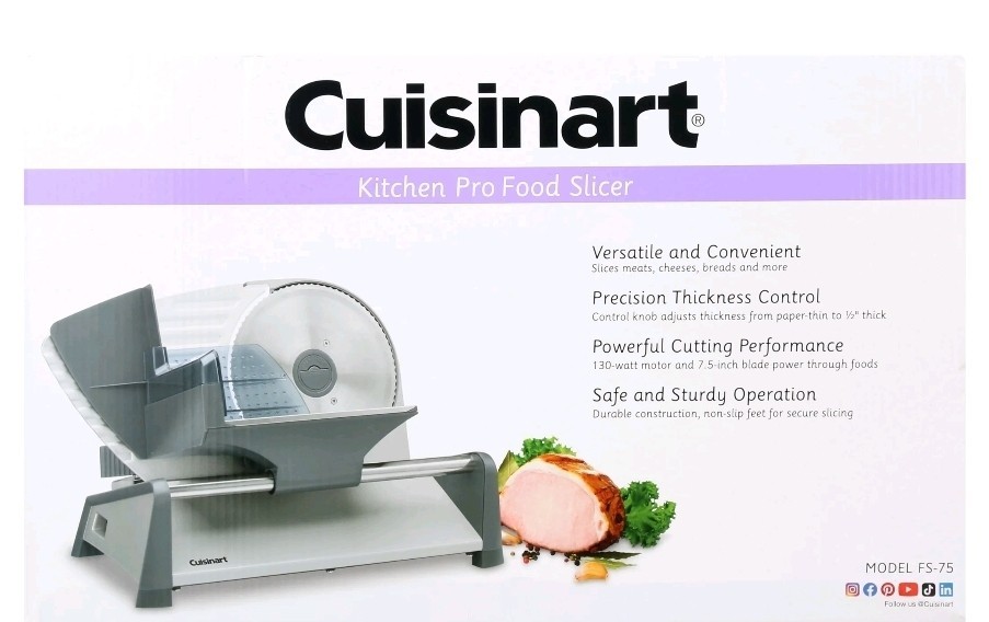 Cuisinart FS-75 Kitchen Pro 7.5″ Blade Food Slicer Gray