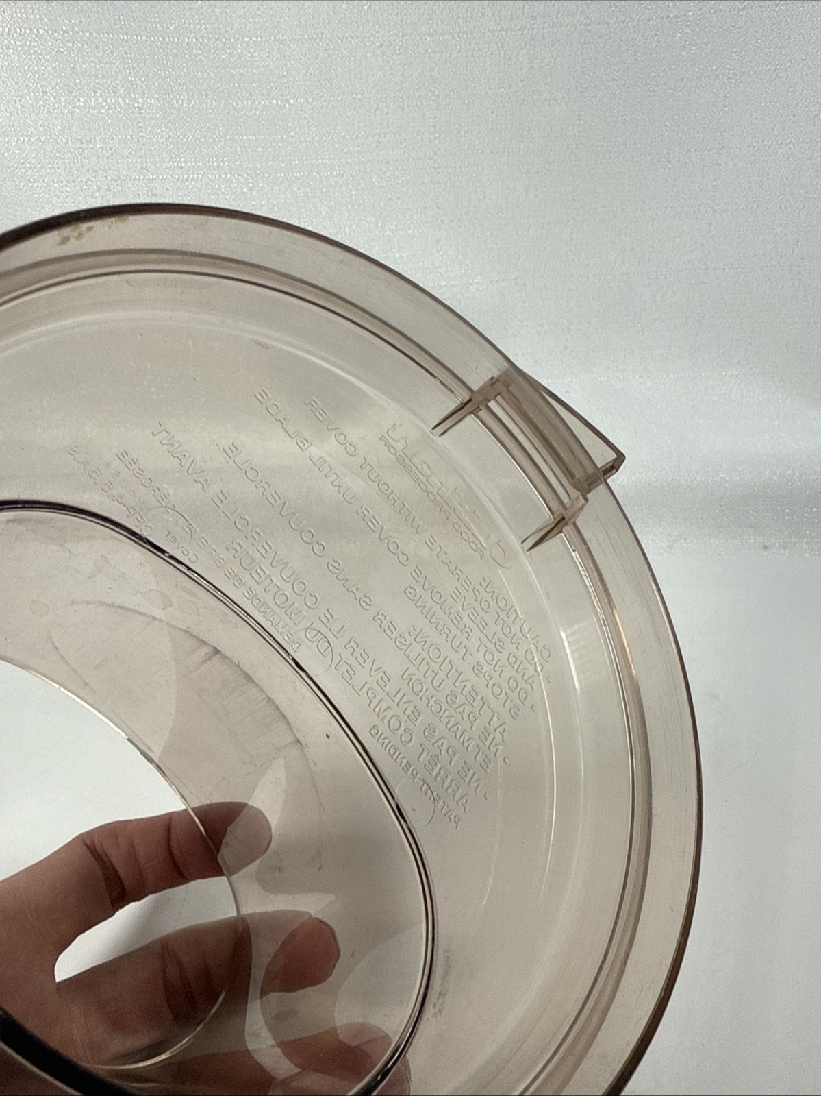 Cuisinart DLC-10E Food Processor Lid Cover Amber Replacement Part CFP-4 5 5A 9